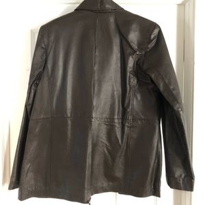 Brown leather jacket